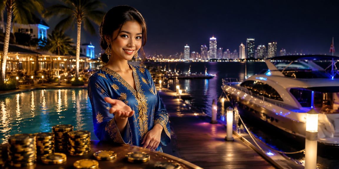 Suasana hiburan kasino Malaysia dengan pakaian baju kurung bergaya moden